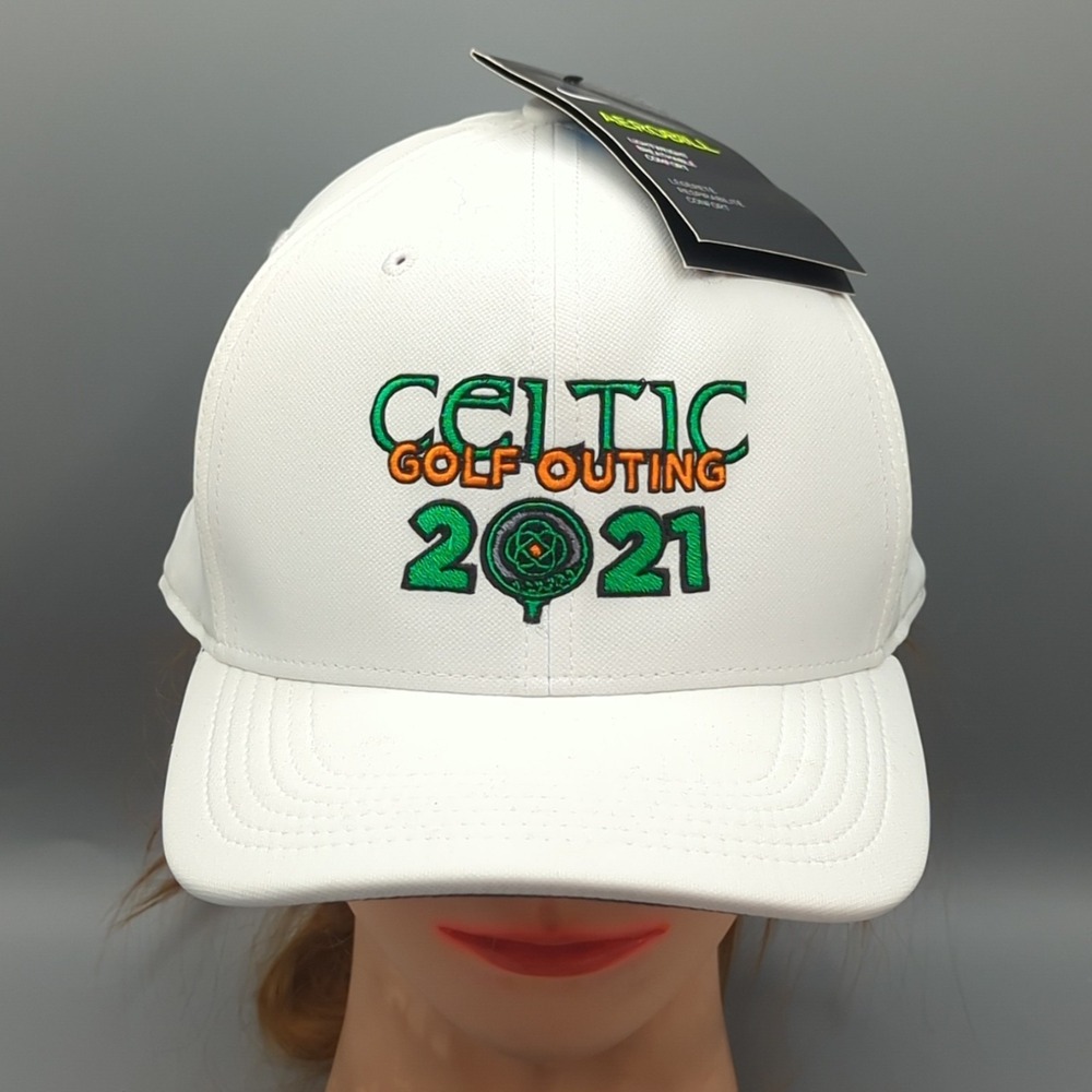 Celtic Golf Outing 2021 Nike Classic99 Dri-Fit Fitted Hat Cap M/L White NWT